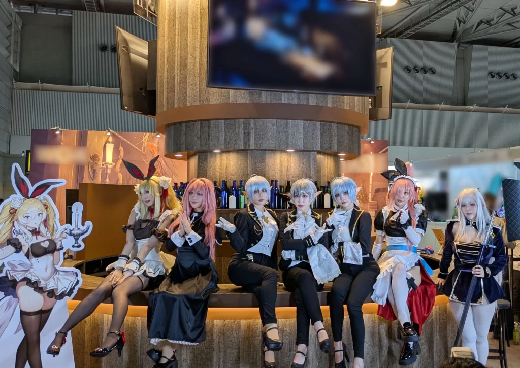 東京ゲームショウでのレイヤーさん集合写真